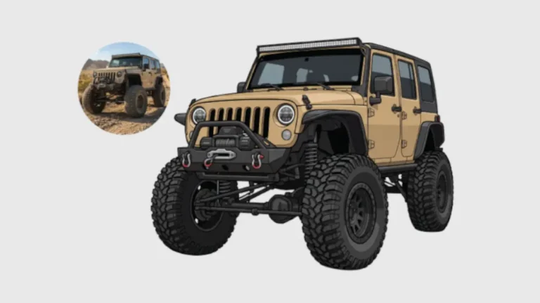 Sample of a lifted off-road Jeep photo converted into clean scalable vector artwork by Vector Artwork