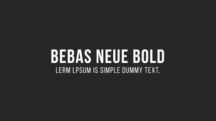 bebas neue