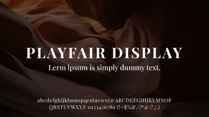playfair display