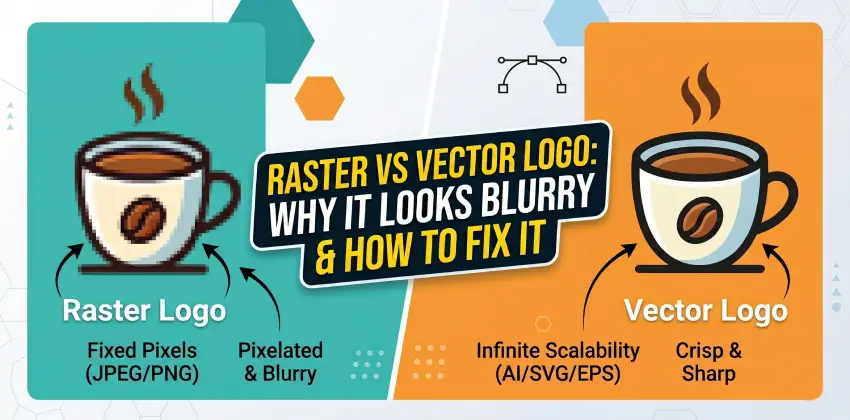 Raster vs Vector Logo Why It Looks Blurry & How to Fix It
