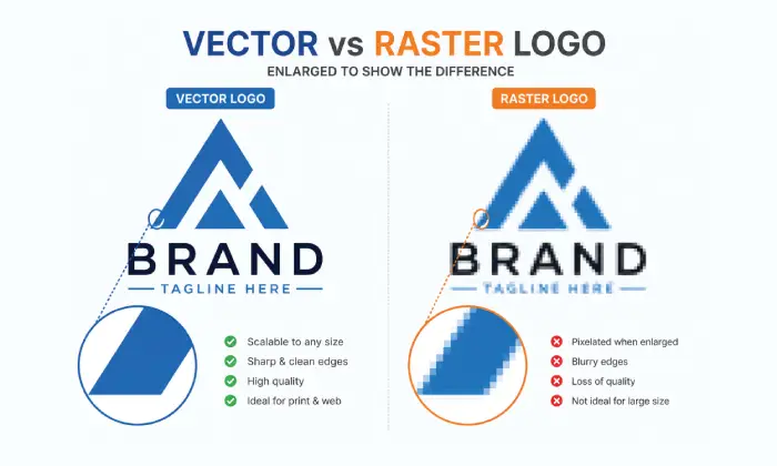 vector vs raster logo quality for professional artwork for printing