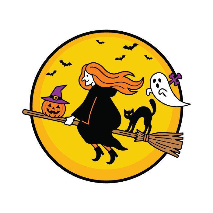 Halloween Illustration: Witch Vector Design