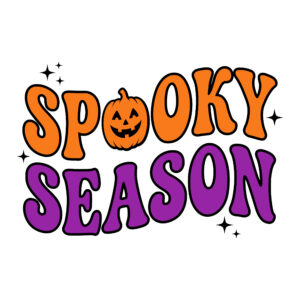 Spooky season typography with pumpkin